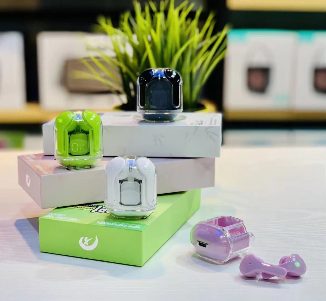 Air 31 TWS Transparent Earbuds – High Bass, Smart Display, Bluetooth 5.3