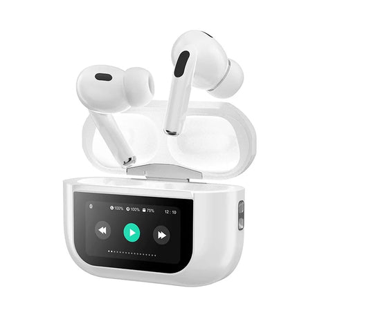 E9 Pro AirPods: Smart Touchscreen Earbuds with Premium Sound & Noise Cancellation