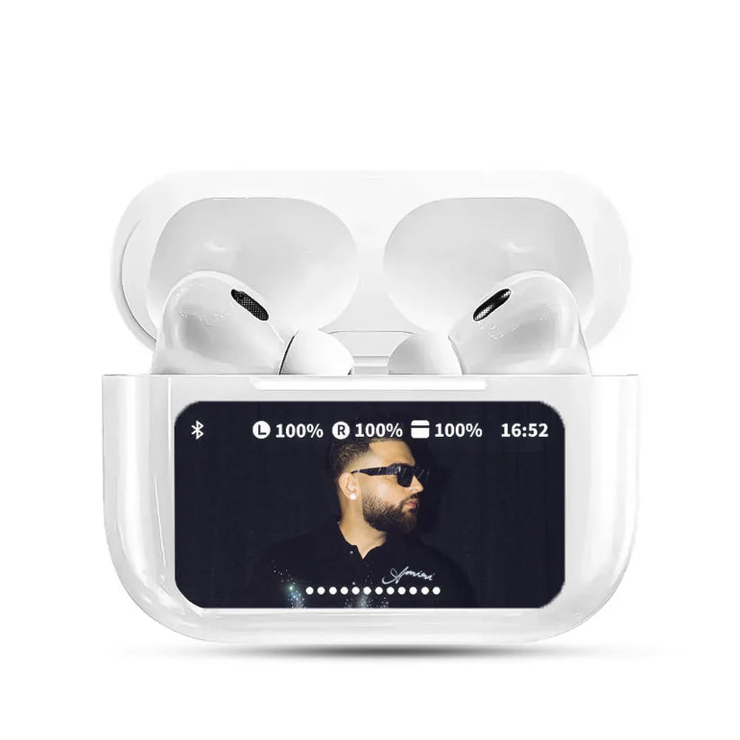 E9 Pro AirPods: Smart Touchscreen Earbuds with Premium Sound & Noise Cancellation